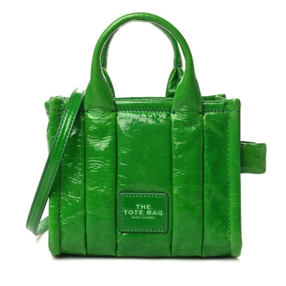 Marc Jacobs The Shiny Crinkle Micro Tote Green 💚